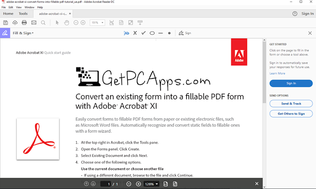 correct adobe software for reading pdf files